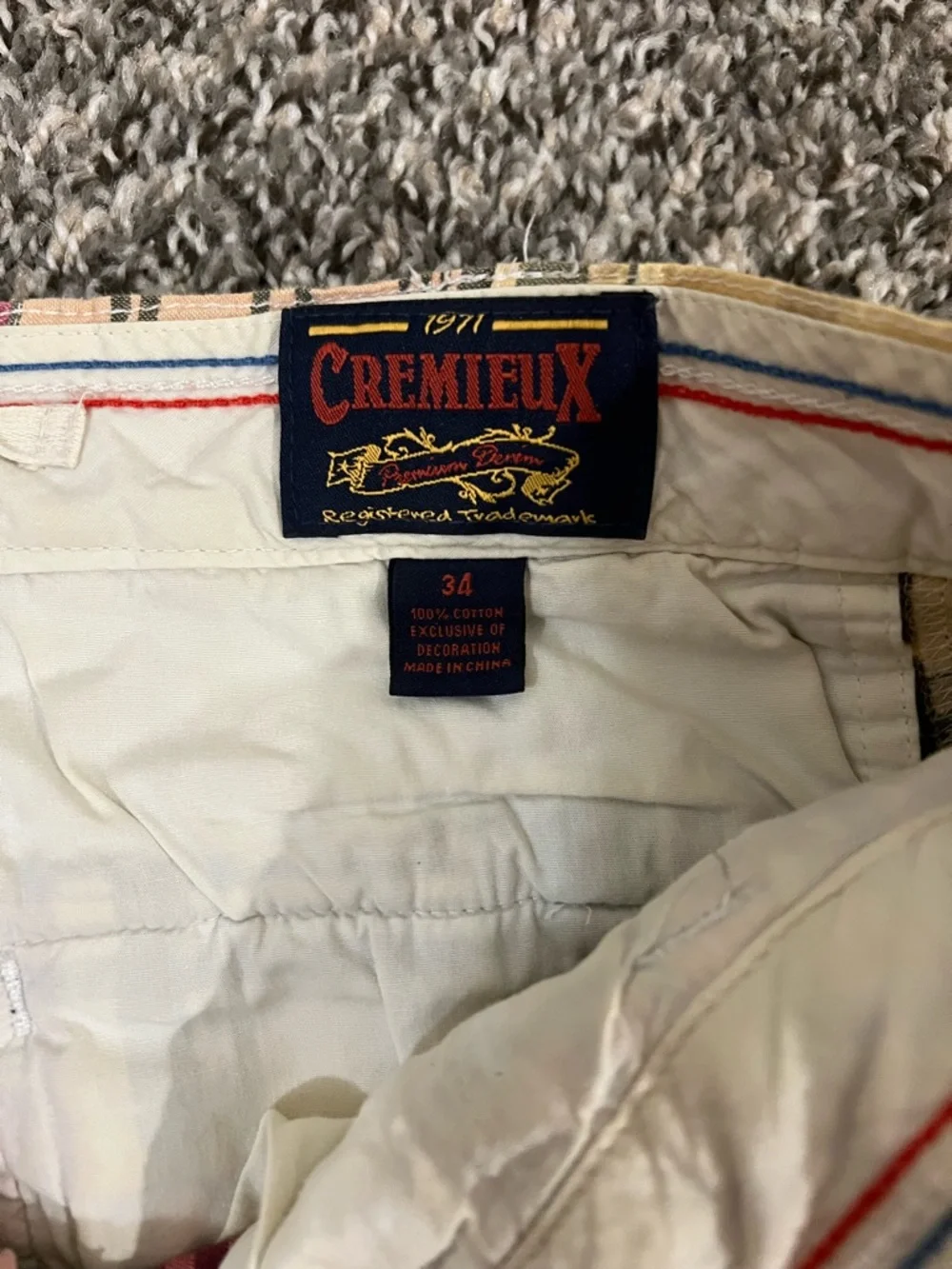 Daniel Cremieux Multicolor Madras Patchwork Cargo Shorts Beach Vacation Travel - Picture 4 of 6